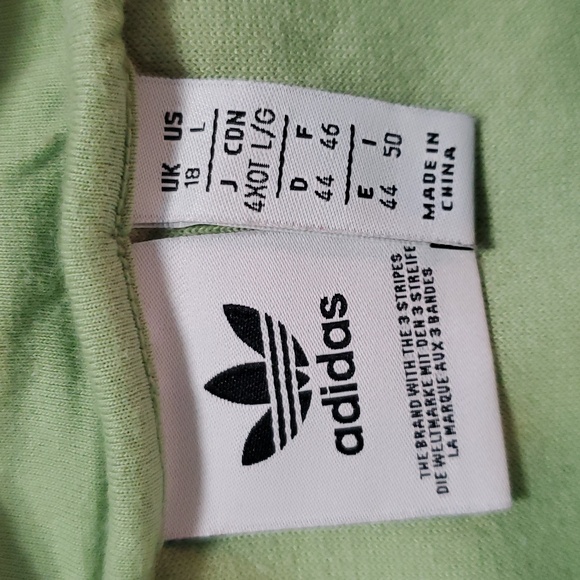 Adidas Womens Lime Green Cropped, Zip Up Hooded Velour Jacket. Large - Picture 7 of 8